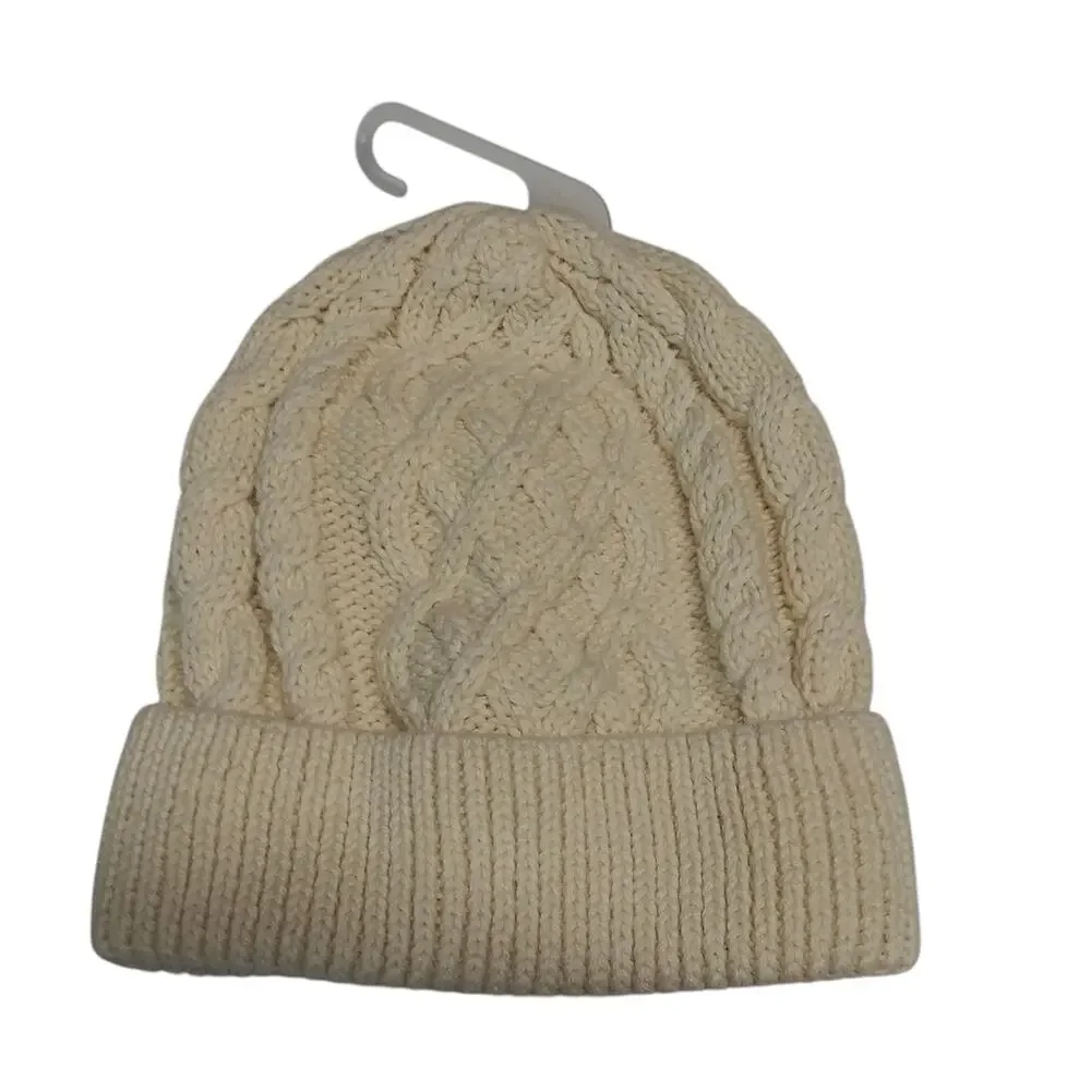 Baby Gap Cream Cable Knit Beanie Neutral Size 6-12 months